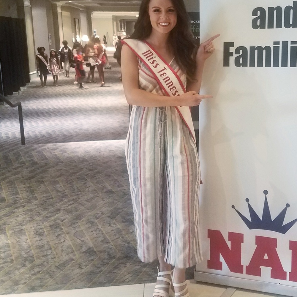 Multi Color Stripe Ankle Crop Jumpsuit